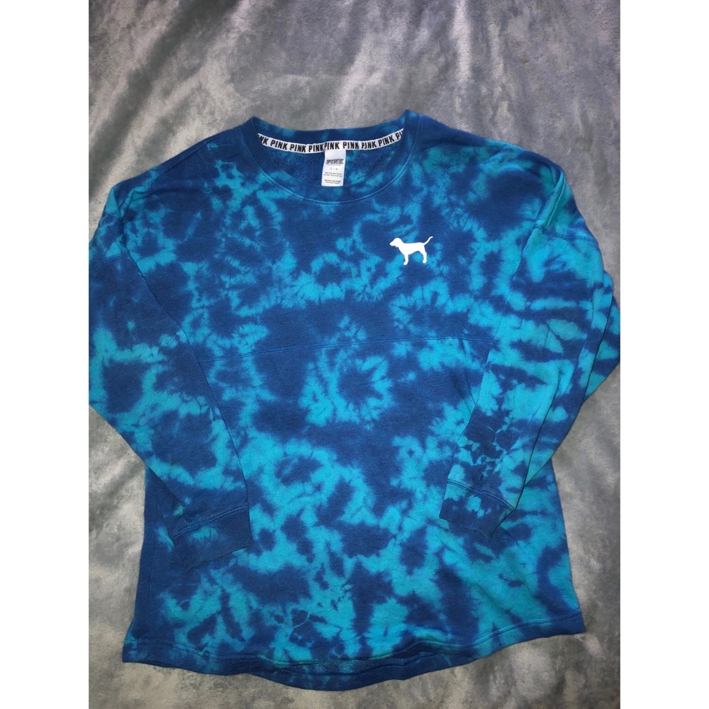 VS PINK TIE DYE OVERSIZED SWEATER SIZE L
